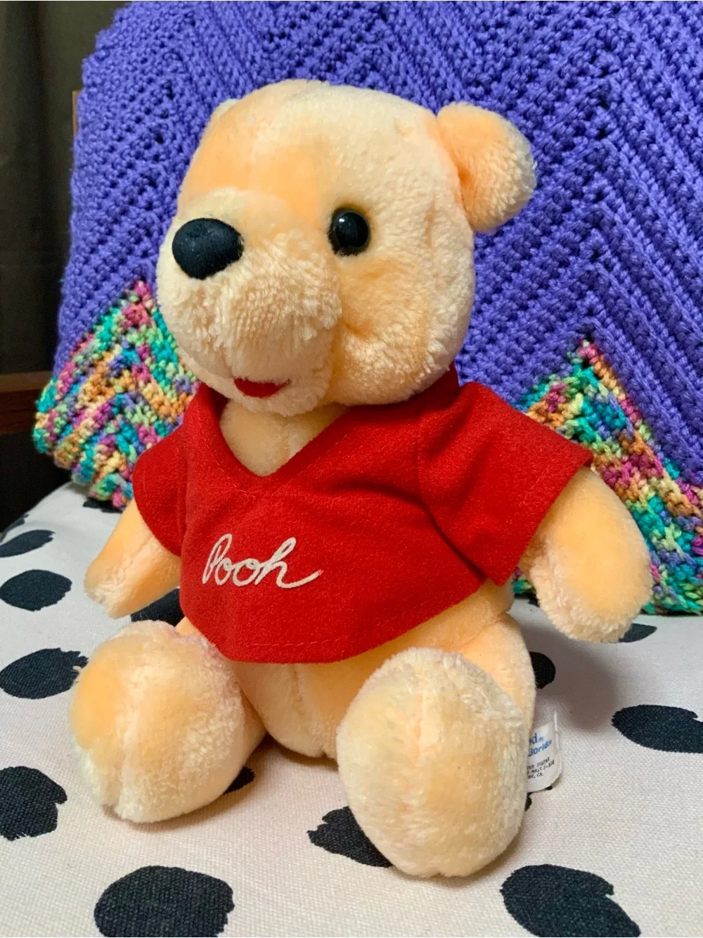 Vintage Disneyland Winnie the Pooh Bear Plush Stuffed Animal Toy Disney World